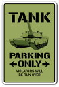 Ǐ CeA ^yXg[ Ǌ|IuWF COfUC TANK Parking Sign apc military armour army retire armoured | Indoor/Outdoor | 12