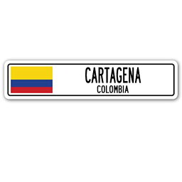 壁飾り インテリア タペストリー 壁掛けオブジェ 海外デザイン SignMission Co Cartagena, Colombia Street Sign Colombian Flag City Country Road Wall Gift, 1.5" X 7"-3 Pack of Decals壁飾り インテリア タペストリー 壁掛けオブジェ 海外デザイン