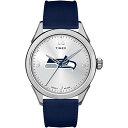 rv ^CbNX fB[X Timex Women's NFL Athena 40mm Watch ? Seattle Seahawks with Navy Silicone Straprv ^CbNX fB[X