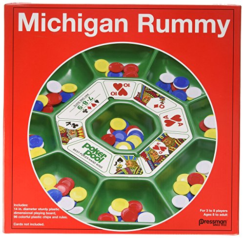 ボードゲーム 英語 アメリカ 海外ゲーム Pressman Michigan Rummy The Perfect Blend of Rummy and Poker for an Entirely New Game Experience, 5 ボードゲーム 英語 アメリカ 海外ゲーム