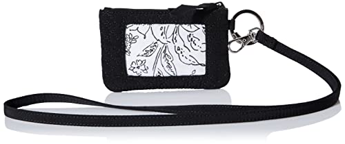 ヴェラブラッドリー ヴェラブラッドリー パスケース IDケース 定期入れ ベラブラッドリー Vera Bradley Women's Microfiber Zip ID Case and Lanyard Combo, Black, One Sizeヴェラブラッドリー パスケース IDケース 定期入れ ベラブラッドリー