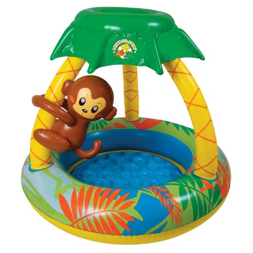 プール ビニールプール ファミリープール オーバルプール 家庭用プール Poolmaster Learn-to-Swim Go Bananas Monkey Inflatable Kiddie Pool With Canopyプール ビニールプール ファミリープール オーバルプール 家庭用プール