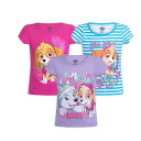 パウパトロール 子供服 半袖Tシャツ 3枚組 2T 日本サイズ95相当 スカイ エベレスト 複数キャラクター ストライプ/パープル/ピンク キッズ ファッション...
