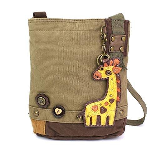 chala obO pb` Jo 킢 CHALA Patch Cross-Body Women Handbag, Olive Canvas Messenger Bag (Giraffe Olive)chala obO pb` Jo 킢