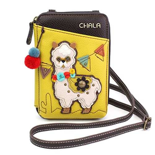 chala 財布 パッチ ウォレット チャラ CHALA Wallet Crossbody Cell Phone Purse - Women Faux Leather Multicolor Handbag with Adjustable Strap - Llama - mustardchala 財布 パッチ ウォレット チャラ