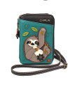 chala z pb` EHbg ` CHALA Wallet Crossbody Cell Phone Purse - Women Faux Leather Multicolor Handbag with Adjustable Strap - Sloth - turquoisechala z pb` EHbg `