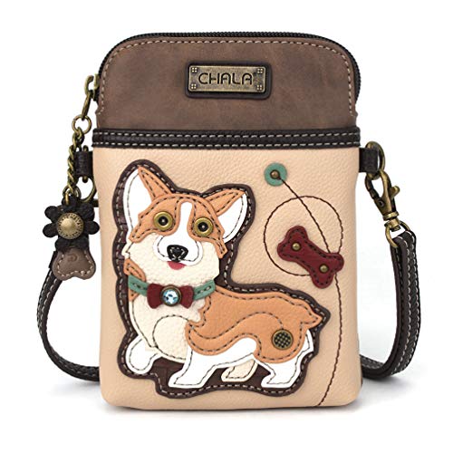 chala obO pb` Jo 킢 CHALA Crossbody Cell Phone Purse | Women's Wristlet Handbags with Adjustable Strap (Corgi)chala obO pb` Jo 킢