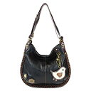 chala バッグ パッチ カバン かわいい CHALA Handbags Charming Crossbody or Shoulder Convertible Large Chala Purse - BLACK (Baby Chick)chala バッグ パッチ カバン かわいい(4)