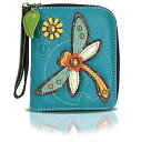 chala z pb` EHbg ` Chala Dragonfly Zip Around Wallet Wristlet - Vegan Leatherchala z pb` EHbg `