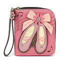 chala z pb` EHbg ` CHALA Zip Around Wallet, Wristlet, 8 Credit Card Slots, Sturdy Pu Leather - Ballerina - Pinkchala z pb` EHbg `