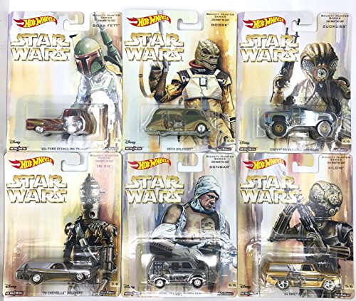 zbgEB[ }e ~jJ[ zbgEC[ Hot Wheels 1:64 Scale Bounty Hunter Series Star Wars Set of 6 Real Rider Collectible Die Cast Toy Model CarszbgEB[ }e ~jJ[ zbgEC[