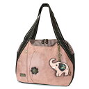 chala バッグ パッチ カバン かわいい CHALA Bowling Tote Bag Dusty Rose with Pink Elephant Keyfob (Pink Elephant)chala バッグ パッチ カバン かわいい
