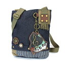 chala バッグ パッチ カバン かわいい Chala Canvas Cotton Cross-body Tote Bags with Piano Key Fob/Coin Purse Bluechala バッグ パッチ カバン かわいい