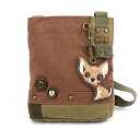 chala バッグ パッチ カバン かわいい Chala Canvas Crossbody Messenger handBags with Keyfob/Coin Purse - (Mauve/Chihuahua)chala バッグ パッチ カバン かわいい