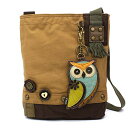 chala バッグ パッチ カバン かわいい Chala Patch Crossbody - Owl-A- Brownchala バッグ パッチ カバン かわいい