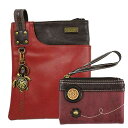 chala バッグ パッチ カバン かわいい Chala RedcCrossBody Swing Messenger Bag and Double Zip Wallet Gift Set (Burgundy_ Turtle matching Combo)chala バッグ パッチ カバン かわいい