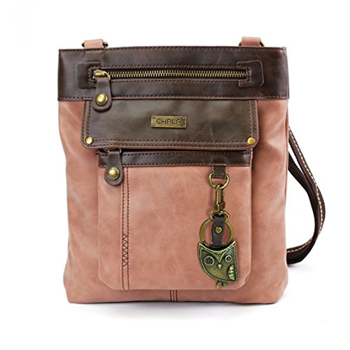 chala obO pb` Jo 킢 CHALA GEMINI Crossbody Canvas Gift Messenger Bag Dusty Rose - Owlchala obO pb` Jo 킢