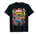 Tシャツ キャラクター ファッション トップス 海外モデル Marvel Comics Retro Classic Avengers Heroes Group Shot T-ShirtTシャツ キャラクター ファッション トップス 海外モデル
