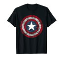 マーベル Marvel キャプテンアメリカ シールド 半袖Tシャツ キッズ6-6x 【日本サイズ110-120相当】 ブラック ファッション トップス アメリカ