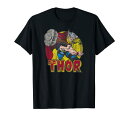 マーベル Marvel マイティ・ソー 半袖Tシャツ メンズ 【Sサイズ】 ネイビー ファッション トップス アメリカ