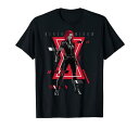 Tシャツ キャラクター ファッション トップス 海外モデル Marvel Black Widow Logo Glitch Portrait T-ShirtTシャツ キャラクター ファッション トップス 海外モデル