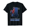 マーベル Marvel スパイダーマン スイング 4歳の誕生日 半袖Tシャツ キッズ6-6x 【日本サイズ110-120相当】 ブラック ファッション トップス アメリカ