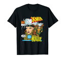 マーベル Marvel X-men ローグ アンナ マリー 半袖Tシャツ キッズ6-6x【日本サイズ110-120相当】 ブラック ファッション トップス アメリカ