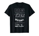 Tシャツ キャラクター ファッション トップス 海外モデル Marvel Avengers Father's Day Distressed Mighty Amazing Dads T-ShirtTシャツ キャラクター ファッション トップス 海外モデル