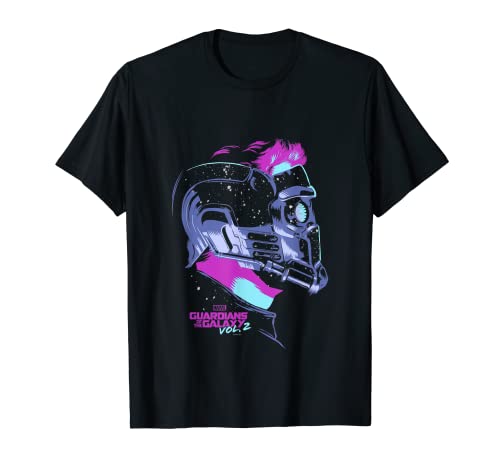 Tシャツ キャラクター ファッション トップス 海外モデル Marvel Guardians Of The Galaxy Vol 2 Star-Lord Neon Profile T-ShirtTシャツ キャラクター ファッション トップス 海外モデル