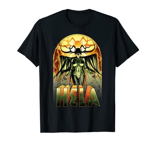 Tシャツ キャラクター ファッション トップス 海外モデル Marvel Universe Classic Hela Metal Comic Entrance To Death T-ShirtTシャツ キャラクター ファッション トップス 海外モデル