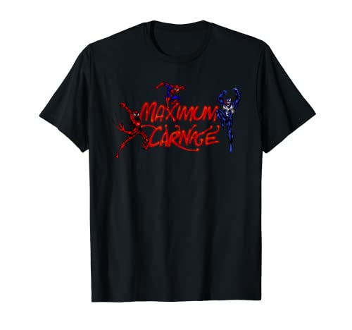 Tシャツ キャラクター ファッション トップス 海外モデル Marvel Venom and Spider-Man Maximum Carnage Retro T-ShirtTシャツ キャラクター ファッション トップス 海外モデル