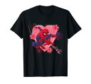 Tシャツ キャラクター ファッション トップス 海外モデル Marvel Spider-Man Hearts and Flowers Valentine's Day T-ShirtTシャツ キャラクター ファッション トップス 海外モデル