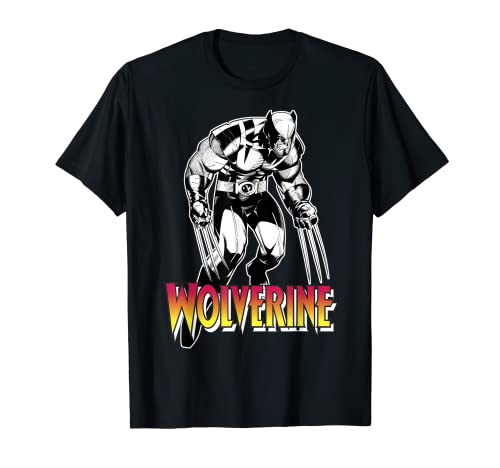 T 饯 եå ȥåץ ǥ Marvel X-Men Wolverine Solo Shot Logo Stomp Graphic T-Shirt T-ShirtT 饯 եå ȥåץ ǥ