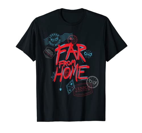 Tシャツ キャラクター ファッション トップス 海外モデル Marvel Spider-Man: Far From Home Passport Stamps T-Shirt T-ShirtTシャツ キャラクター ファッション トップス 海外モデル