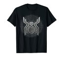 Tシャツ キャラクター ファッション トップス 海外モデル Marvel Spider-Man Far From Home Web Spider Chest Logo T-ShirtTシャツ キャラクター ファッション トップス 海外モデル
