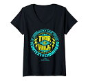 Tシャツ キャラクター ファッション トップス 海外モデル Marvel Thor Ragnarok Thor Versus Hulk Circle Logo V-Neck T-ShirtTシャツ キャラクター ファッション トップス 海外モデル
