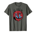 Tシャツ キャラクター ファッション トップス 海外モデル Marvel Spider-Man Be Amazing Distressed Comic Circle T-ShirtTシャツ キャラクター ファッション トップス 海外モデル