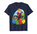 マーベル Maevel スパイダーマン ヴィランズ イースターエッグ 半袖Tシャツ キッズ6-6x 【日本サイズ110-120相当】 ネイビー ファッション ト...