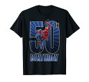 Tシャツ キャラクター ファッション トップス 海外モデル Marvel Spider-Man Swinging 50th Birthday Graphic T-Shirt T-ShirtTシャツ キャラクター ファッション トップス 海外モデル