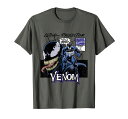 Tシャツ キャラクター ファッション トップス 海外モデル Marvel Venom Comic Lethal Protector Distressed Retro T-Shirt T-ShirtTシャツ キャラクター ファッション トップス 海外モデル