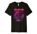 Tシャツ キャラクター ファッション トップス 海外モデル Marvel Thor Ragnarok 80s Retro Sunset Halftone Premium Tee Premium T-ShirtTシャツ キャラクター ファッション トップス 海外モデル