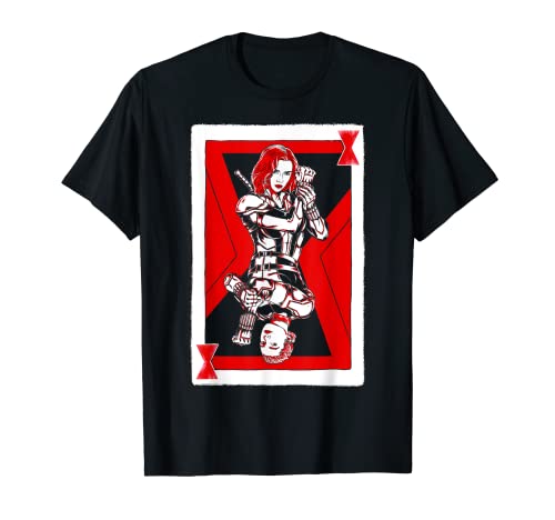 真っ黒　トランプ Tシャツ キャラクター ファッション トップス 海外モデル Marvel Black Widow Playing Card T-ShirtTシャツ キャラクター ファッション トップス 海外モデル