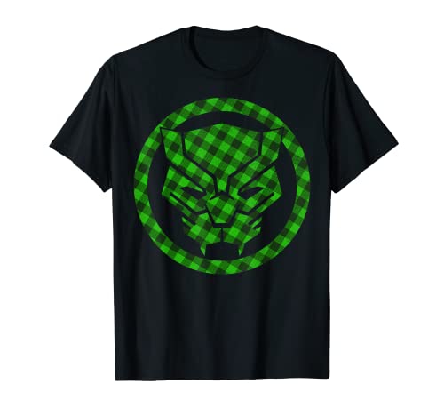 マーベル Marvel ブラックパンサー 聖パトリックの祝日 緑の日 クローバー 半袖Tシャツ メンズ 【Sサイズ】 ブラック ファッション トップス アメリカ