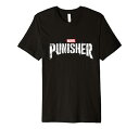 Tシャツ キャラクター ファッション トップス 海外モデル Marvel The Punisher White Logo Premium T-Shirt Premium T-ShirtTシャツ キャラクター ファッション トップス 海外モデル