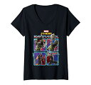 Tシャツ キャラクター ファッション トップス 海外モデル Marvel Thor Ragnarok Hulk And Thor Four Square V-Neck T-ShirtTシャツ キャラクター ファッション トップス 海外モデル