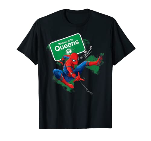 Tシャツ キャラクター ファッション トップス 海外モデル Marvel Spider-Man Homecoming Entering Queens Graphic T-Shirt T-ShirtTシャツ キャラクター ファッション トップス 海外モデル
