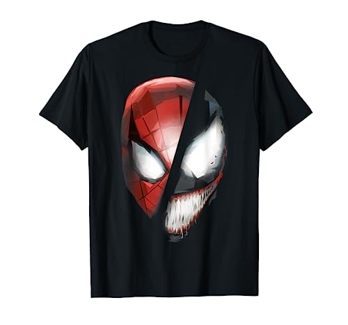 Tシャツ キャラクター ファッション トップス 海外モデル Marvel Comics Classic Venom & Spider-Man Rivals Face Mask T-ShirtTシャツ キャラクター ファッション トップス 海外モデル