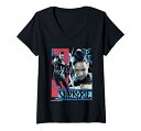 Tシャツ キャラクター ファッション トップス 海外モデル Marvel Thor Ragnarok Valkyrie Panel Portrait Poster V-Neck T-ShirtTシャツ キャラクター ファッション トップス 海外モデル