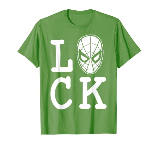 マーベル Marvel スパイダーマン 聖パトリックの祝日 緑の日 クローバー 半袖Tシャツ メンズ 【Sサイズ】 グリーン ファッション トップス アメリカ
