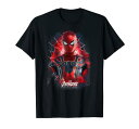 Tシャツ キャラクター ファッション トップス 海外モデル Marvel Infinity War Spider-Man Web Portrait Graphic T-Shirt T-ShirtTシャツ キャラクター ファッション トップス 海外モデル
